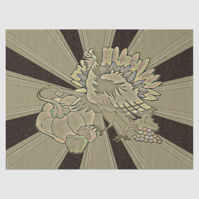 Papier Mousseline Thanksgiving Turquie sculpté - (Recto)