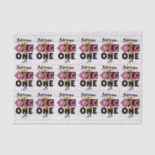 Papier Mousseline The Big One PINK Retro Hip hop 1er anniversaire E