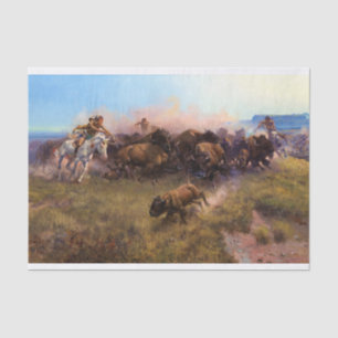 Papier Mousseline The Buffalo Hunt, no 39, par Charles M. Russell
