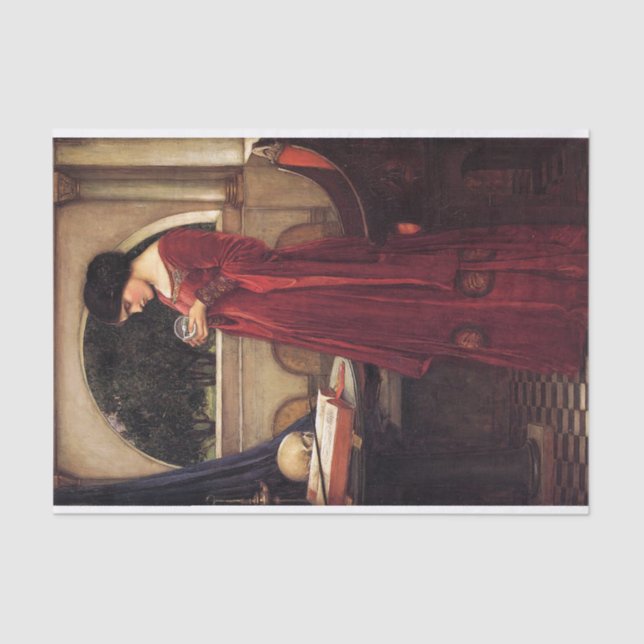 Papier Mousseline The Crystal Ball, par John William Waterhouse -190 (Recto)