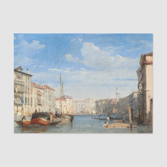 Papier Mousseline The Grand Canal, 1827 by Richard Parkes Bonington (Recto)