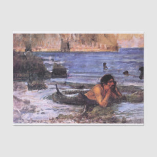 Papier Mousseline The Merman, par John William Waterhouse - vers 189