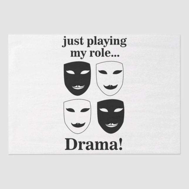 Papier Mousseline Théâtre Masque Théâtre dramatique Acteur de scène (Recto)