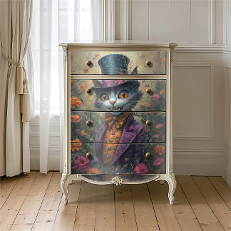 Papier Mousseline Théière gothique de style vintage du Chapelier Fou