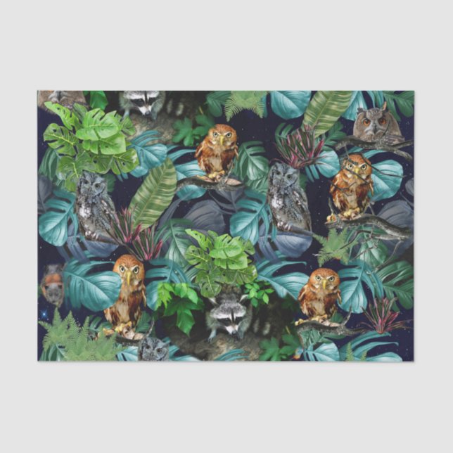 Papier Mousseline Thème de fête nocturne (Recto)