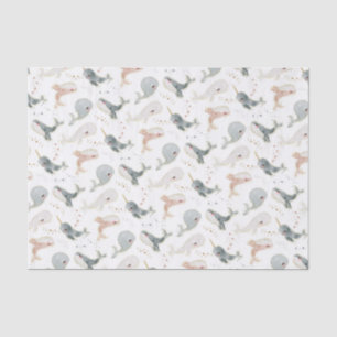 Papier Mousseline Thème de la fête de baleines Décorations de table