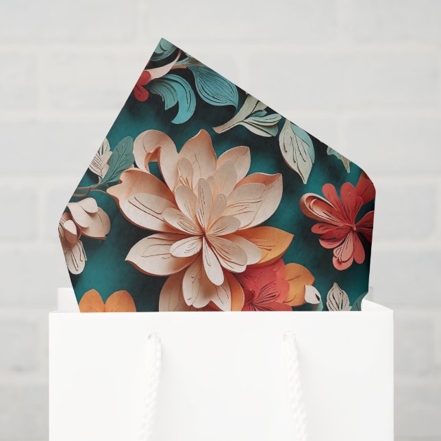 Papier Mousseline Thème de Noël vibrant (Sac cadeau)
