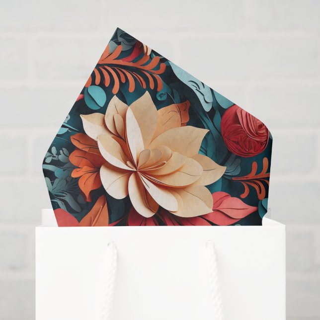 Papier Mousseline Thème de Noël vibrant (Sac cadeau)