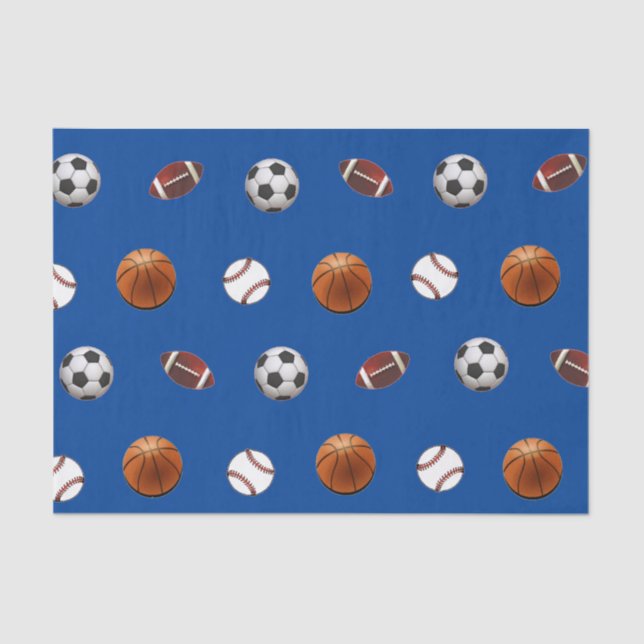 Papier Mousseline Thème de sports majeurs (Recto)