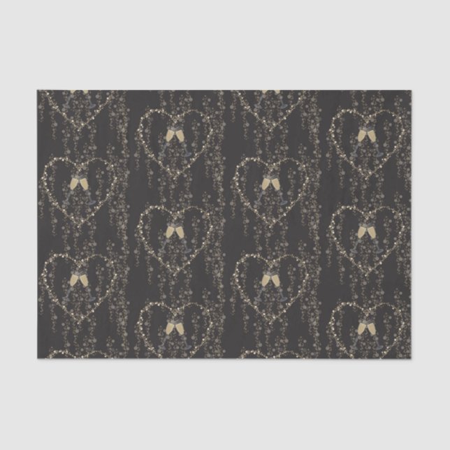 Papier Mousseline Thème du Nouvel An (Recto)