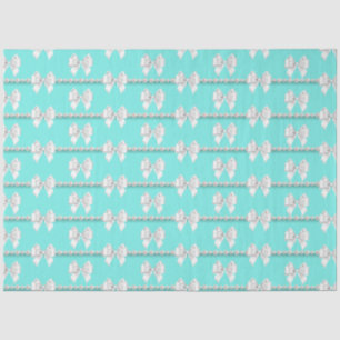 Papier Mousseline Thème Formel Perles de Tiffany Aqua Sarcelle Glam