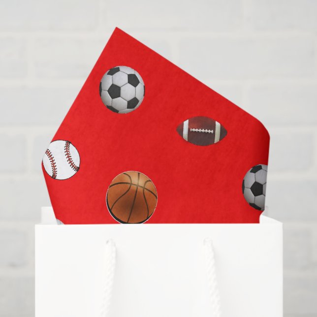 Papier Mousseline Thème Sportif (Sac cadeau)