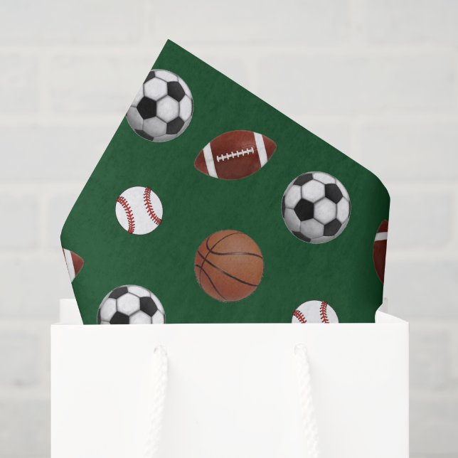 Papier Mousseline Thème Sportif (Sac cadeau)