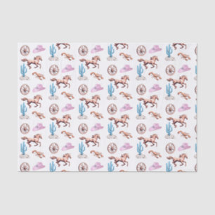 Papier Mousseline Thème Western Cottoncandy Fête de Cowgirl Art