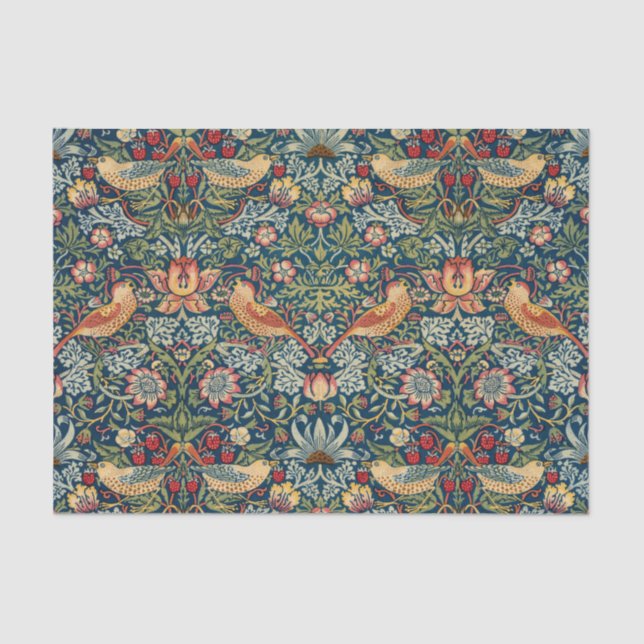 Papier Mousseline Thief de fraises par William Morris (Recto)