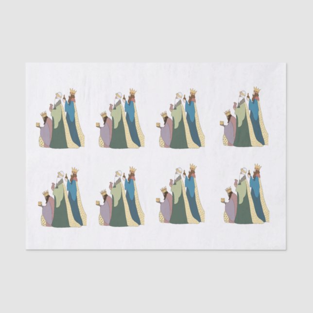 PAPIER MOUSSELINE THREE KING TISSUE PAPER  (Recto)