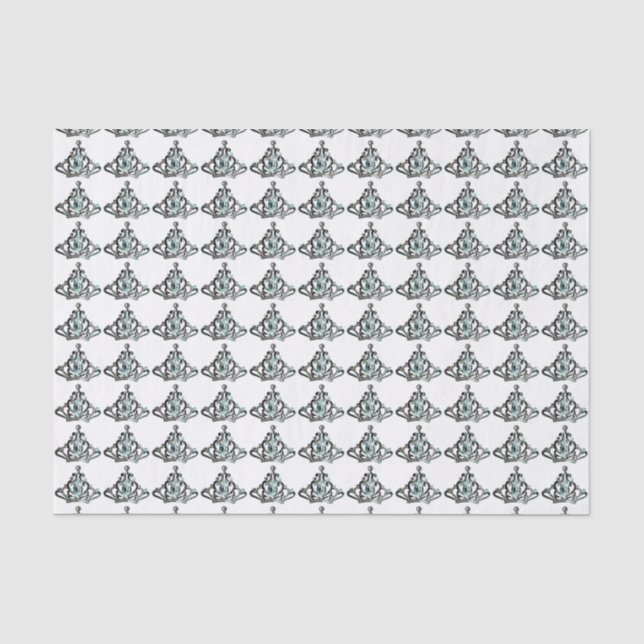 Papier Mousseline "Tiares royales" (Recto)