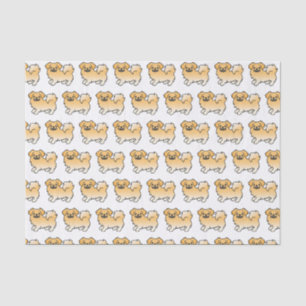 Papier Mousseline Tibétain Spaniel Faon Motif Chien De Dessin Animé