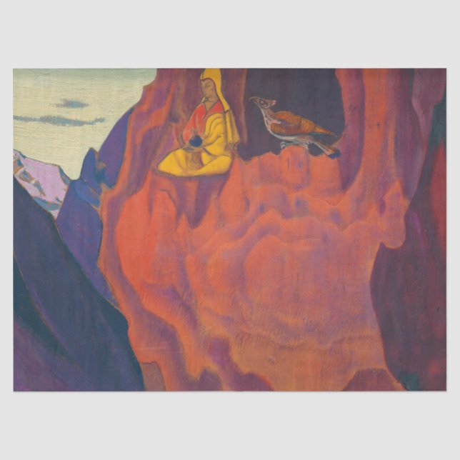 Papier Mousseline Tidings de l'aigle par Nicholas Roerich (Recto)