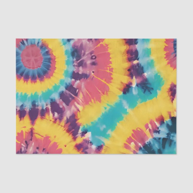 Papier Mousseline Tie Dye Motif (Recto)