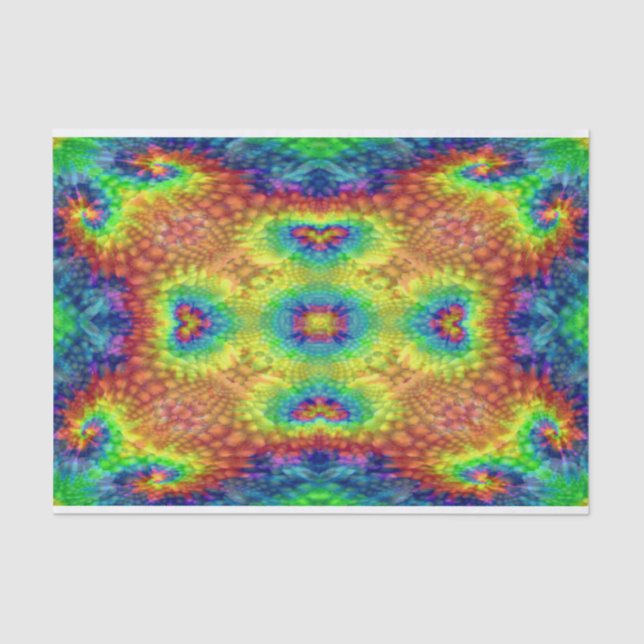 Papier Mousseline Tie Dye Sky Vintage Kaleidoscope fractal (Recto)