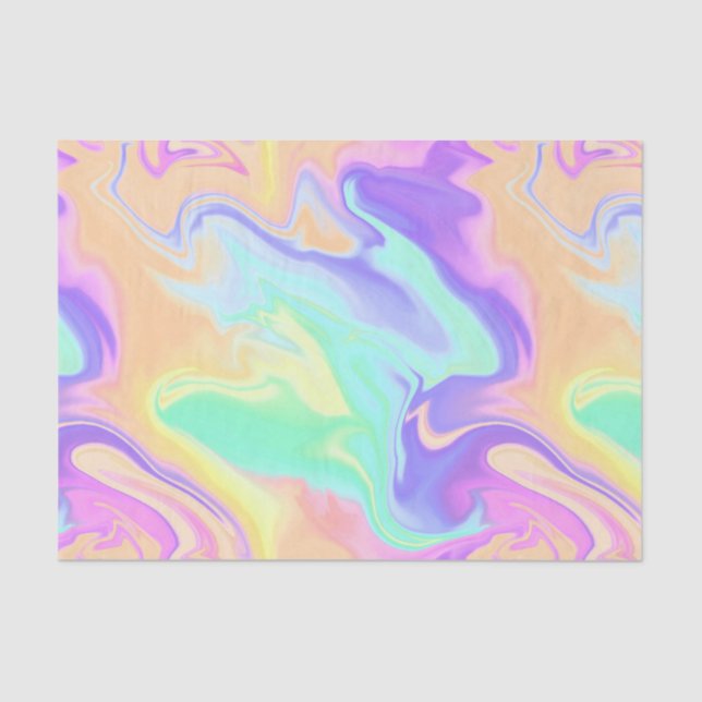 Papier Mousseline Tie Dye Swirl Pastel Super (Recto)