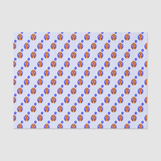 Papier Mousseline Tigre 5 ans bleu (Recto)
