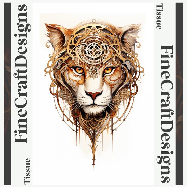 Papier Mousseline Tigre à vapeur Roues métalliques Découpage L 136 (Créateur téléchargé)