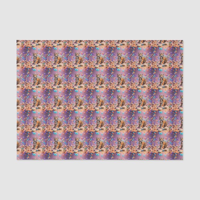 Papier Mousseline Tigre d'anniversaire (Recto)
