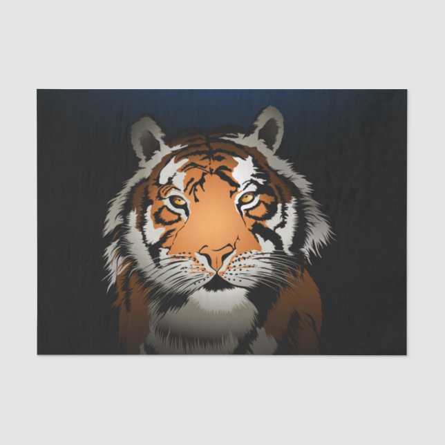 Papier Mousseline Tigre la nuit (Recto)