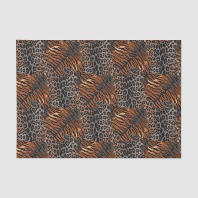 Papier Mousseline Tigre léopard tendance (Recto)
