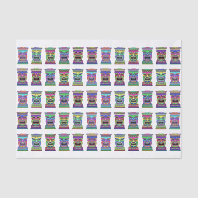 Papier Mousseline Tiki hawaïen (Recto)