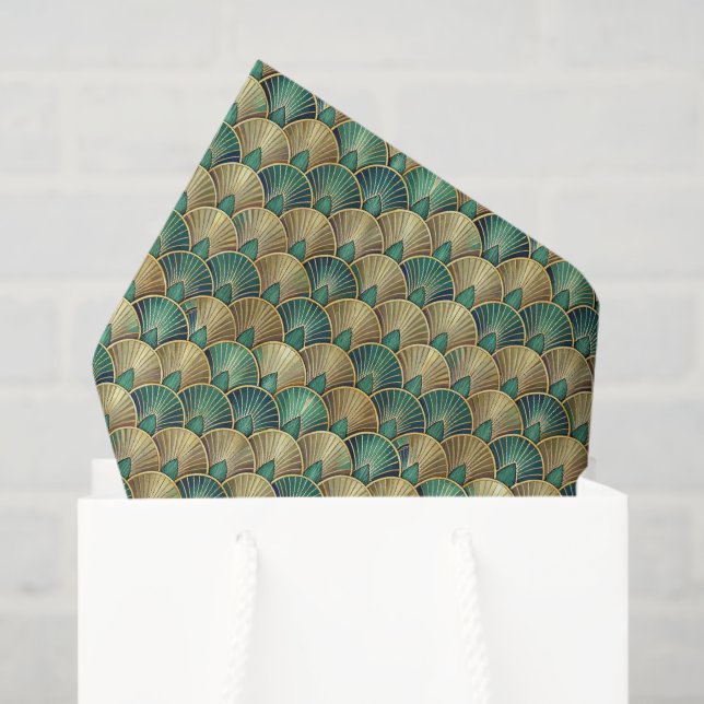 Papier Mousseline Tiled Art Deco pattern  (Sac cadeau)