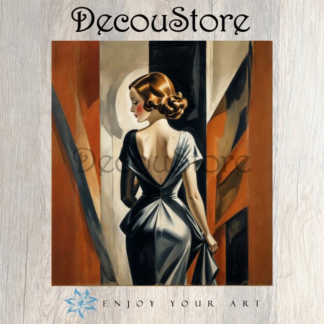 Papier Mousseline Timeless Elegance – Vintage Fashion Illustration (Créateur téléchargé)