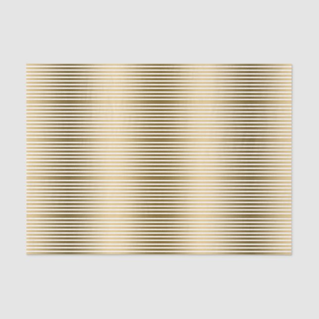 Papier Mousseline Tin Gold Stripes Arrière - plan blanc personnalisé (Recto)