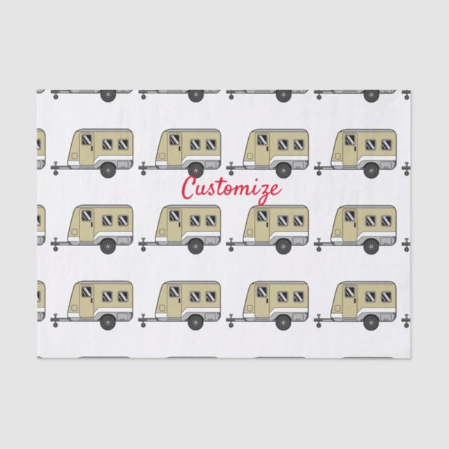 Papier Mousseline Tiny Tan Caravan Camper Thunder_Cove (Recto)