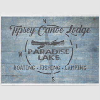 Papier Mousseline Tipsey Canoe Lodge Decoupage Tissus Paper