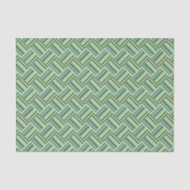 Papier Mousseline Tissage de bandes vert olive (Recto)