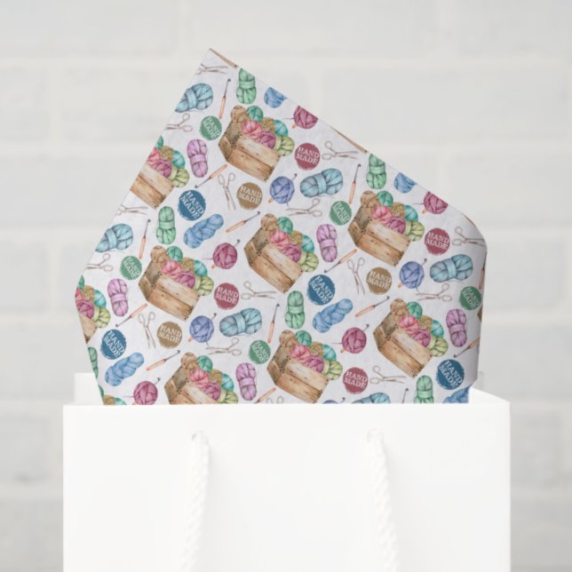 Papier Mousseline Tissu au crochet (Sac cadeau)