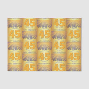 Papier Mousseline Tissu commémoratif 12 étapes Golden Ray 45 ans   