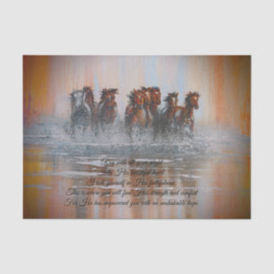Papier Mousseline Tissu courant de Decoupage de chevaux