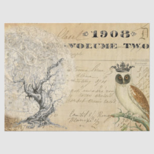 Papier Mousseline Tissu de Decoupage d'arbre de lune