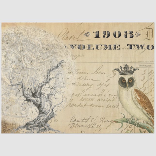 Papier Mousseline Tissu de découpage de l'arbre de lune (Recto)