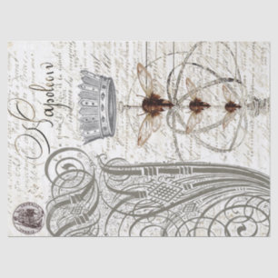 Papier Mousseline Tissu de Decoupage de manuscrit d'éphémères de