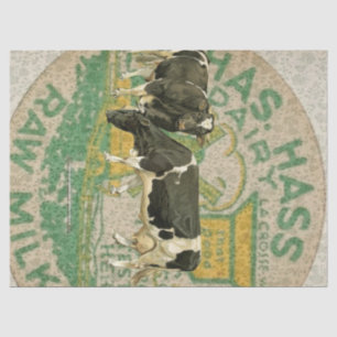 Papier Mousseline Tissu de Decoupage de vache à pays