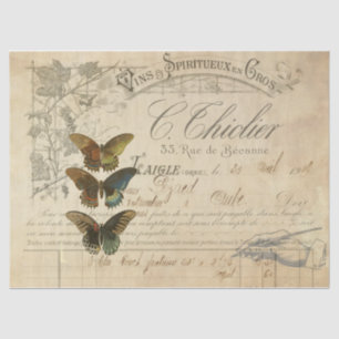 Papier Mousseline Tissu de Decoupage d'éphémères