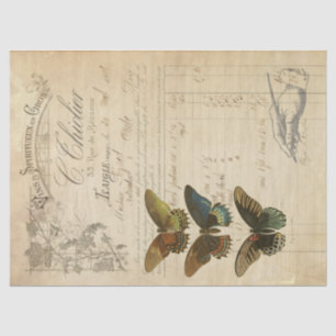 Papier Mousseline Tissu de Decoupage d'éphémères