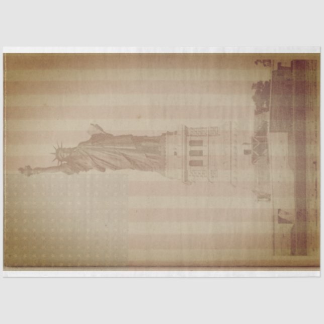 Papier Mousseline Tissu De Découpage Du Mobilier Patriotique (Recto)