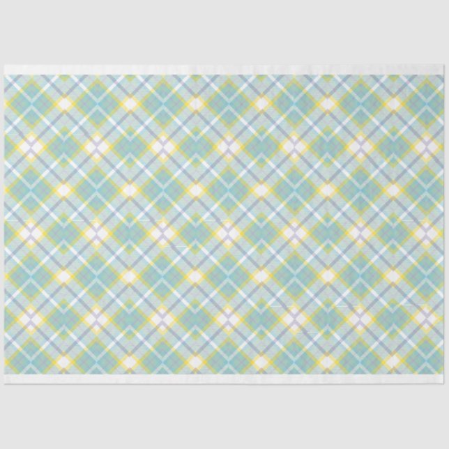 Papier Mousseline Tissu de découpage Pastel Plaid (Recto)