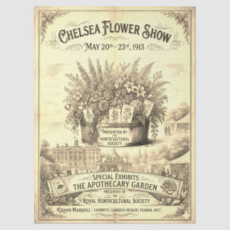 Papier Mousseline Tissu de découpage Victorian 1913 Chelsea FlowerSh